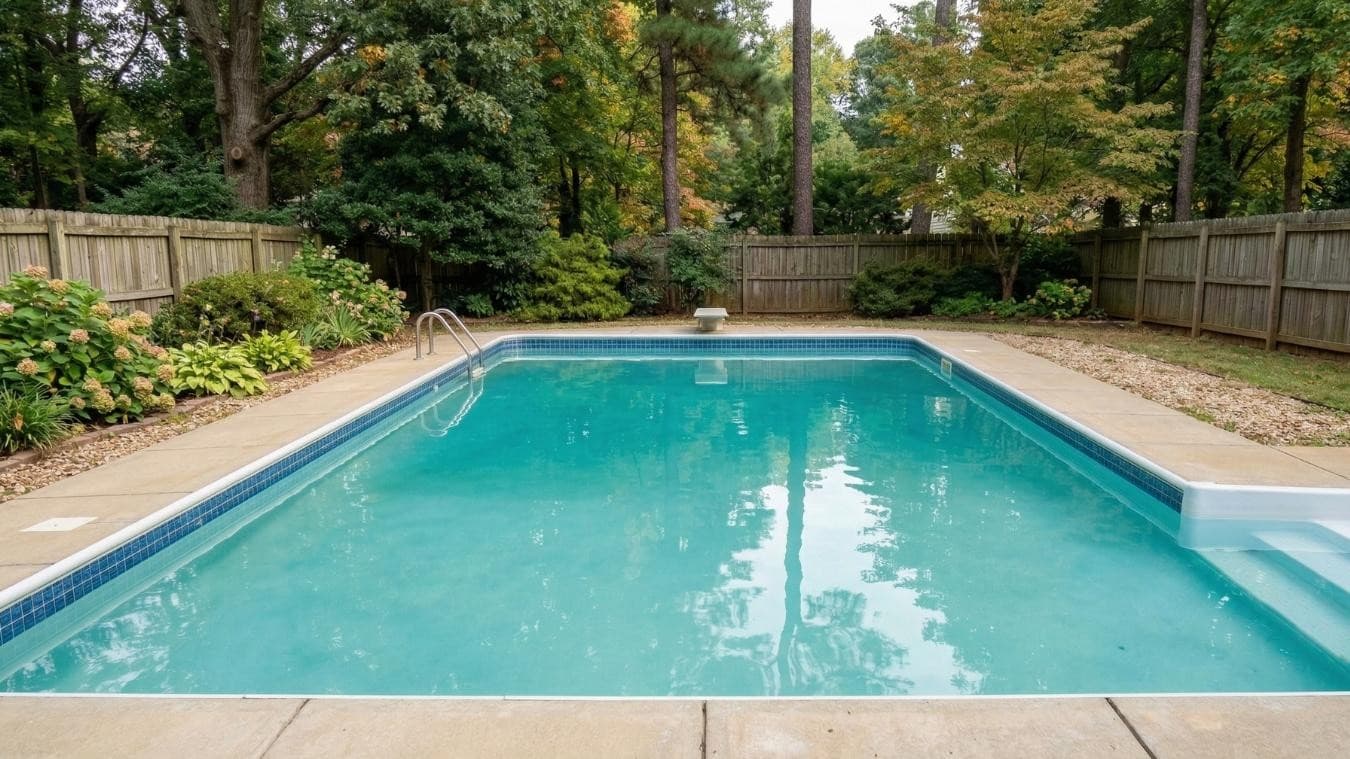Completed pool restoration result