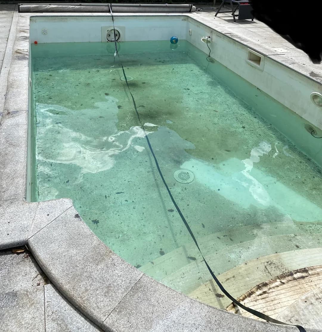 In-ground pool before one-time recovery work